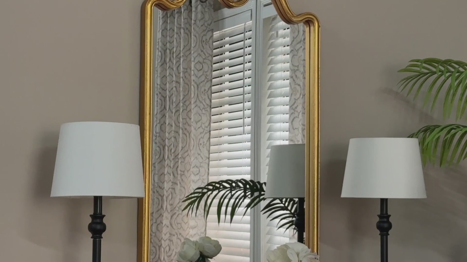 Baxton Studio - Elian Mirror - RXW-10956-Gold Trim-Wall Mirror view 4