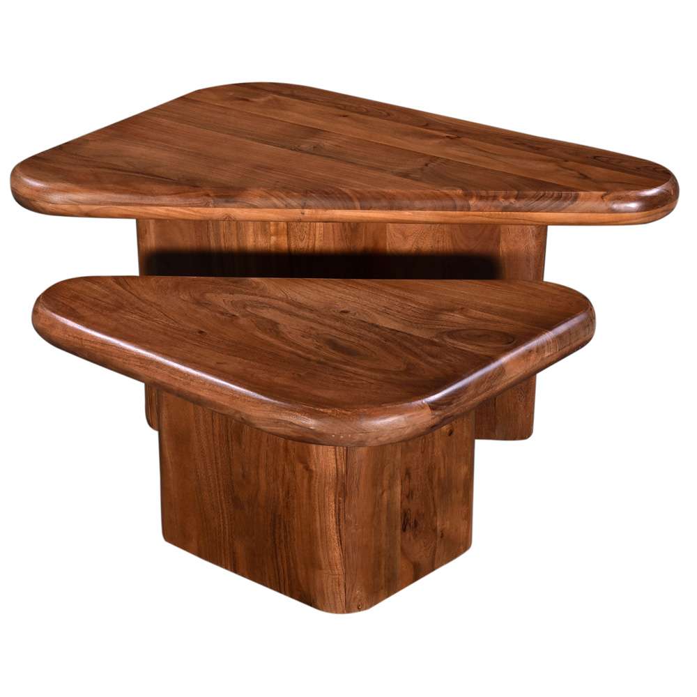 Primo International - Aven 2-Piece Acacia Wood Tripod Coffee Table Set - 58585 veiw 1