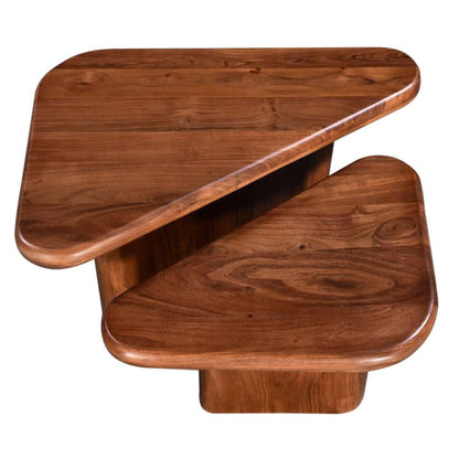 Primo International - Aven 2-Piece Acacia Wood Tripod Coffee Table Set - 58585 veiw 3