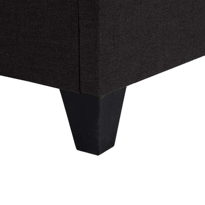 Primo International - Carter Dark Grey Upholstered Platform Bed Frame, Queen - 29643 veiw 4