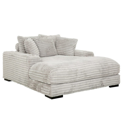 Primo International - Cocoon Grey Oversized Chaise Lounger with Cupholder and USBs - 65522 view 2