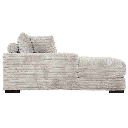 Primo International - Cocoon Grey Oversized Chaise Lounger with Cupholder and USBs - 65522 view 3