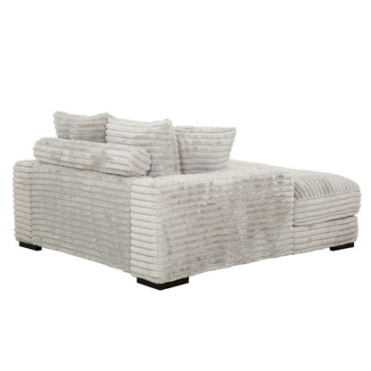 Primo International - Cocoon Grey Oversized Chaise Lounger with Cupholder and USBs - 65522 view 4