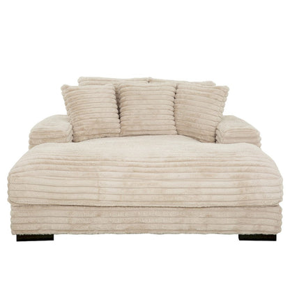 Primo International - Cocoon Taupe Oversized Cuddler Chaise with Cupholder and USBs - 65521 view 1