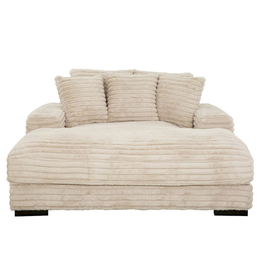 Primo International - Cocoon Taupe Oversized Cuddler Chaise with Cupholder and USBs - 65521 view 1