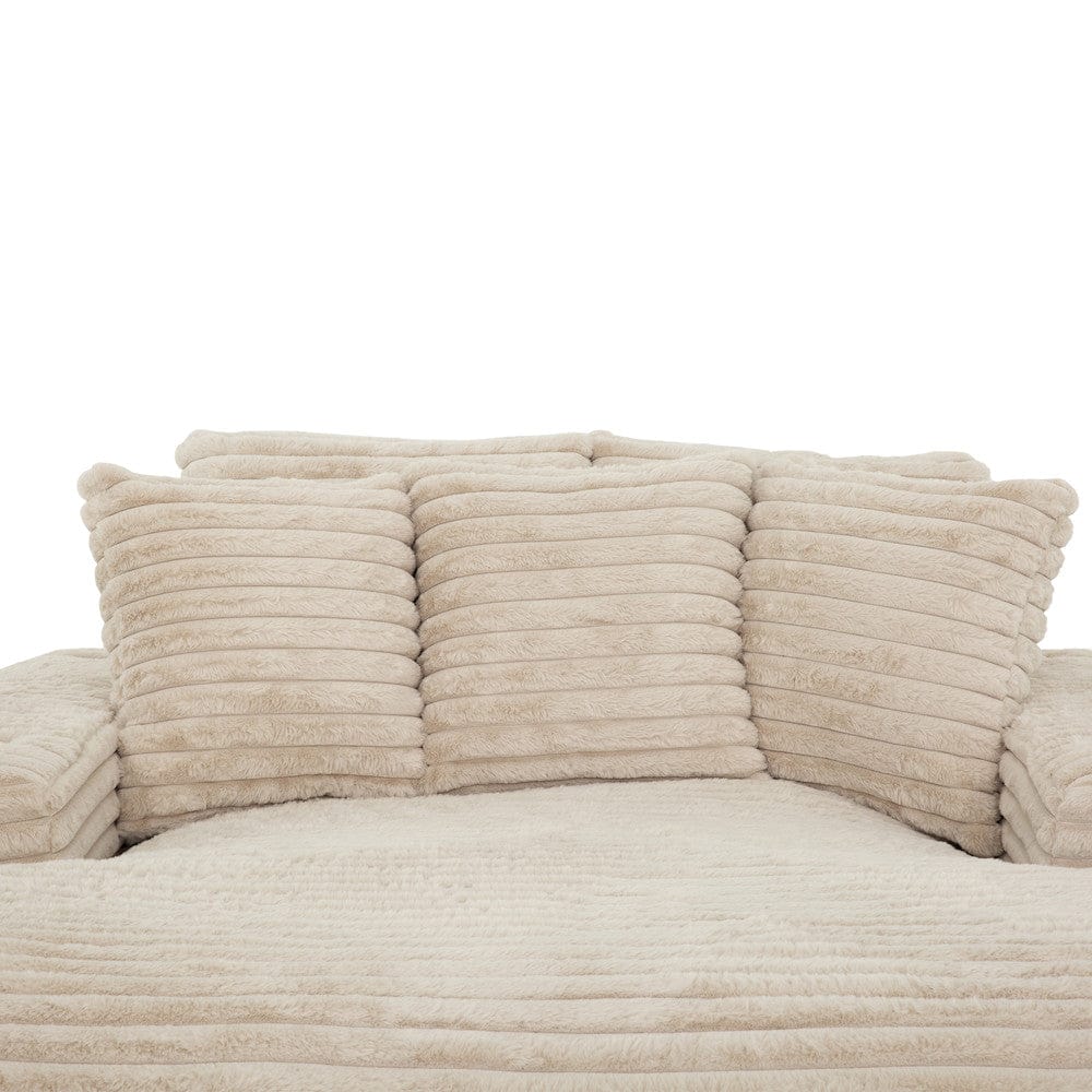 Primo International - Cocoon Taupe Oversized Cuddler Chaise with Cupholder and USBs - 65521 view 6