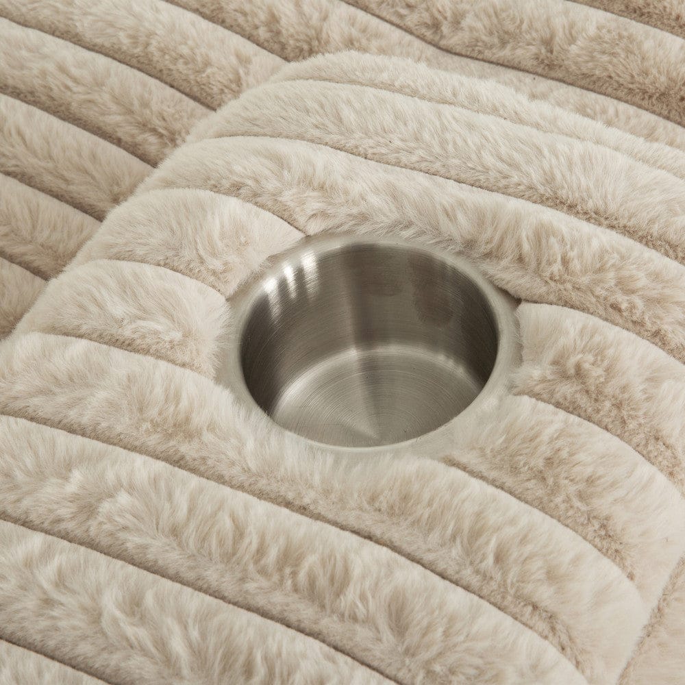 Primo International - Cocoon Taupe Oversized Cuddler Chaise with Cupholder and USBs - 65521 view 8