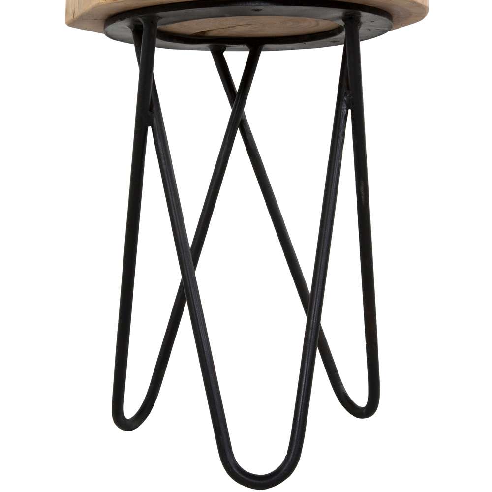 Primo International - Colton 12 in. RoundWood and Metal End Table - 36252 veiw 4