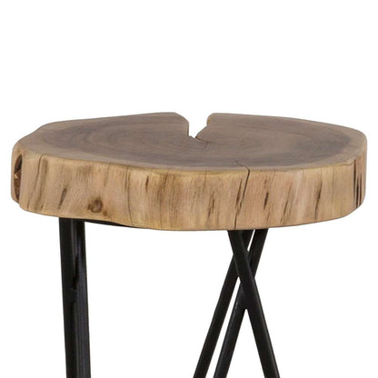 Primo International - Colton 12 in. RoundWood and Metal End Table - 36252 veiw 5