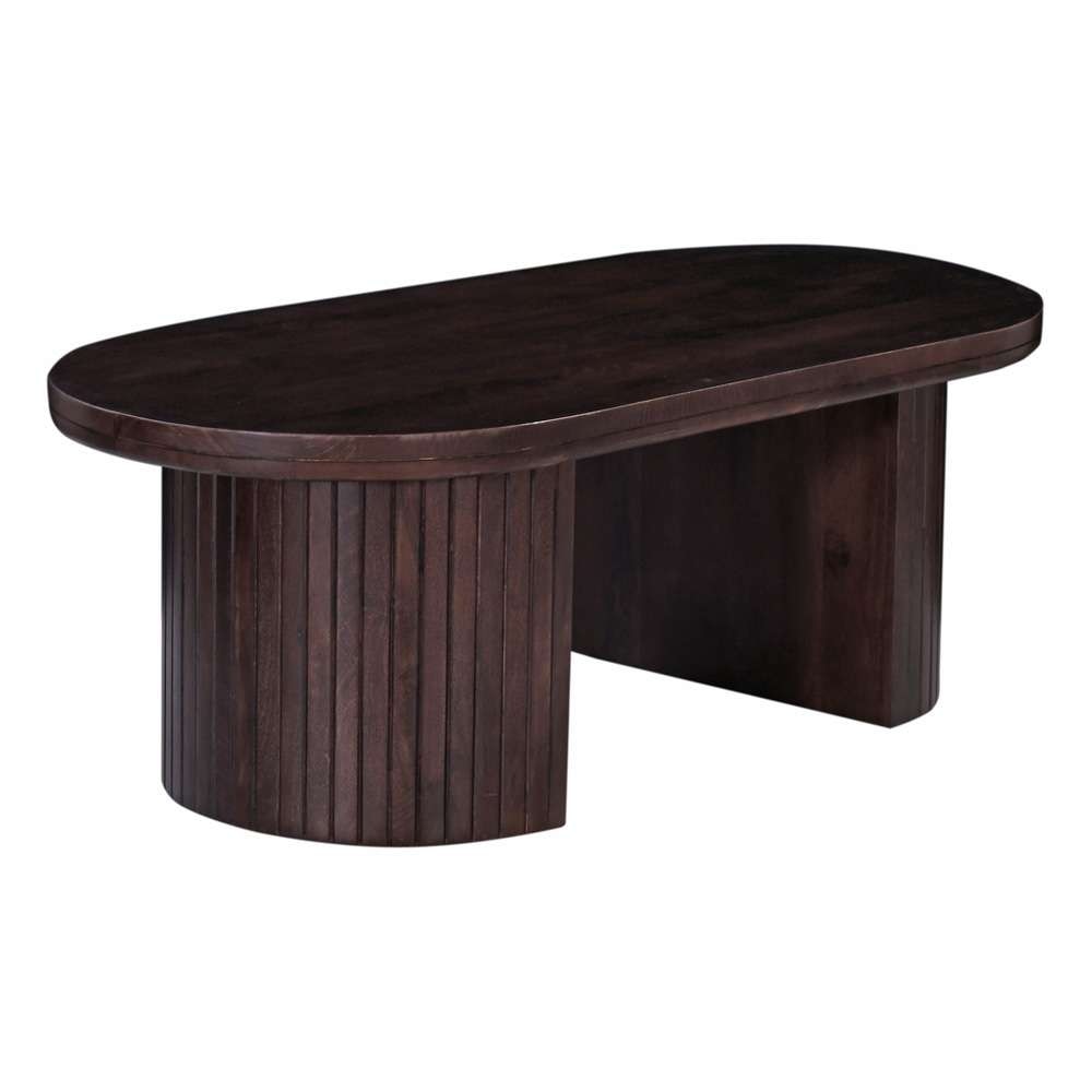Primo International - Geneva 51 in. Brown Wood Oval Coffee Table - 68347 veiw 1