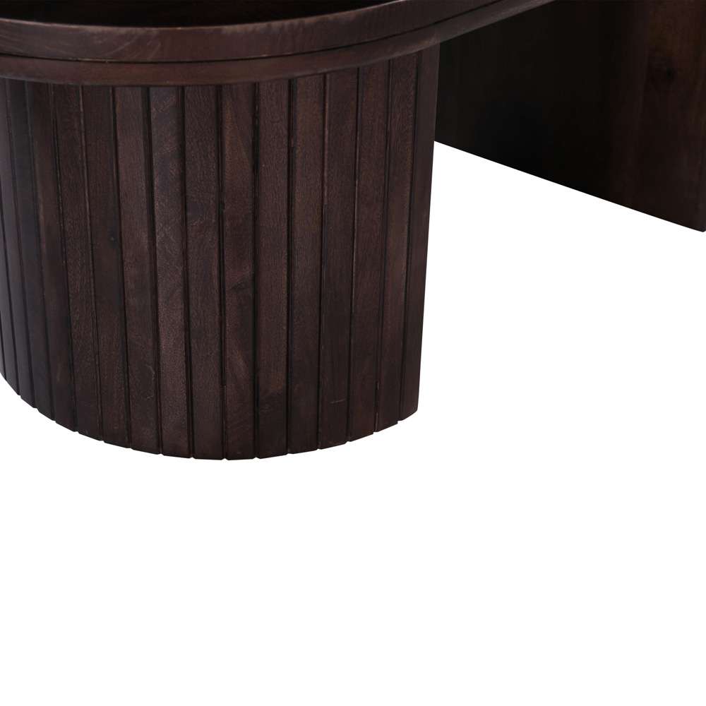 Primo International - Geneva 51 in. Brown Wood Oval Coffee Table - 68347 veiw 4