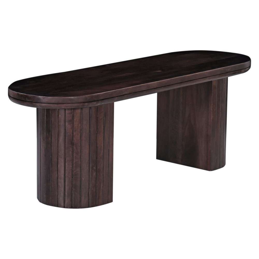 Primo International - Geneva 70 in. Brown Wood Oval Dining Bench - 68349 veiw 1