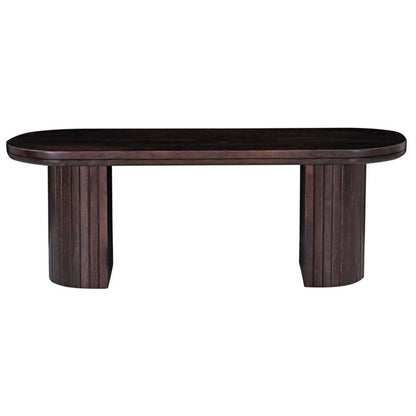 Primo International - Geneva 70 in. Brown Wood Oval Dining Bench - 68349 veiw 2