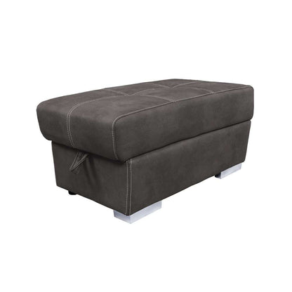 Primo International - Hazell 97 in. 3-Piece Brown Corner Sleeper Sectional with Storage Ottoman / Adj. Backrest - 58943 veiw 5