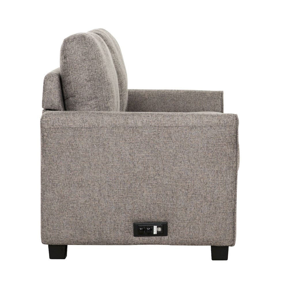 Primo International - Honor 73 in. Dark Grey Full Sofa Bed with USB - 60520 view 3