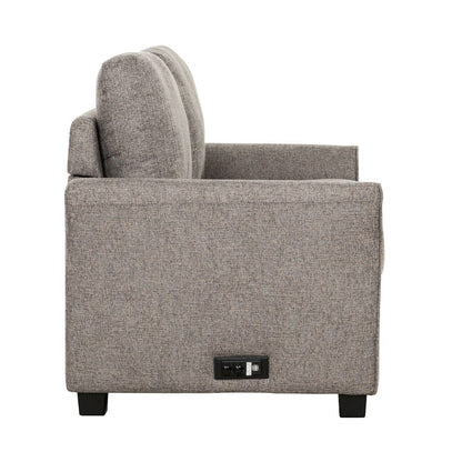 Primo International - Honor 73 in. Dark Grey Full Sofa Bed with USB - 60520 view 3