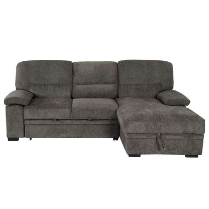 Primo International - Jordan 93 in. Brown Right Facing L Shaped Sleeper Sectional with Storage - 58564 veiw 1