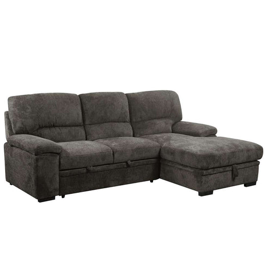 Primo International - Jordan 93 in. Brown Right Facing L Shaped Sleeper Sectional with Storage - 58564 veiw 2