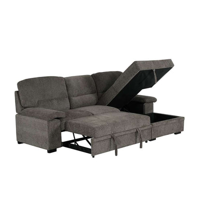 Primo International - Jordan 93 in. Brown Right Facing L Shaped Sleeper Sectional with Storage - 58564 veiw 4