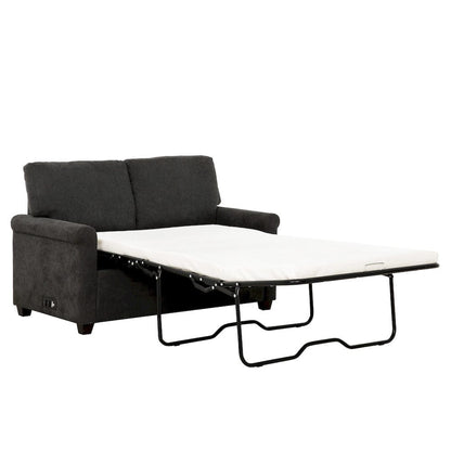 Primo International - Kensington Dark Grey 54 in. Convertible Twin Sleeper Sofa with USB Ports - 60522 view 5