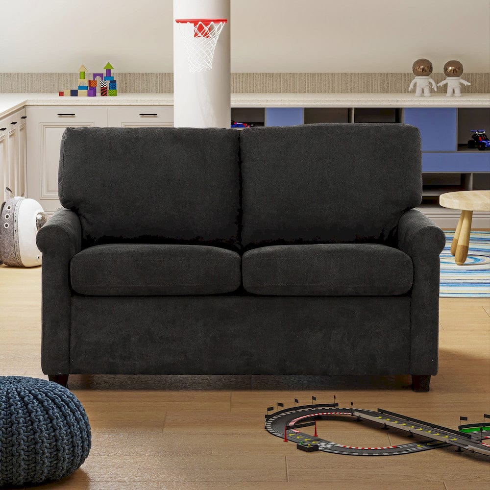 Primo International - Kensington Dark Grey 54 in. Convertible Twin Sleeper Sofa with USB Ports - 60522 view 10