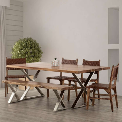 Primo International - Loomie 82 in. Wood and Metal Dining Table - 40841 veiw 6