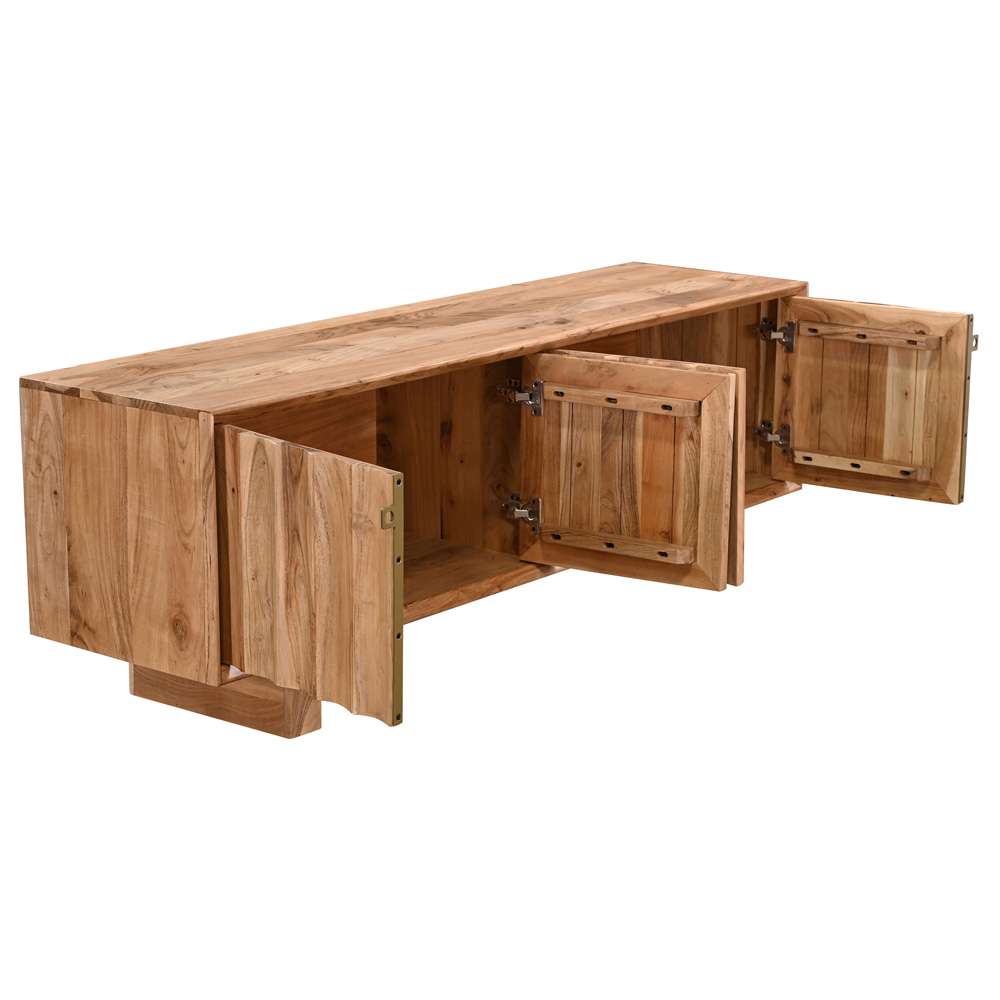 Primo International - Marisol 71 in. Natural Wood 4 Door TV Stand - 64725 veiw 3