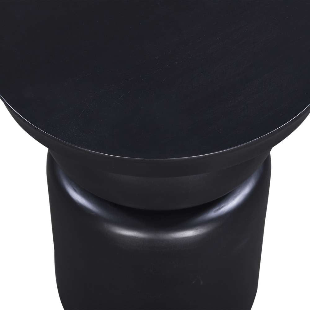 Primo International - Natoli Brown Wood Round Pedestal Side Table - 59633 veiw 2