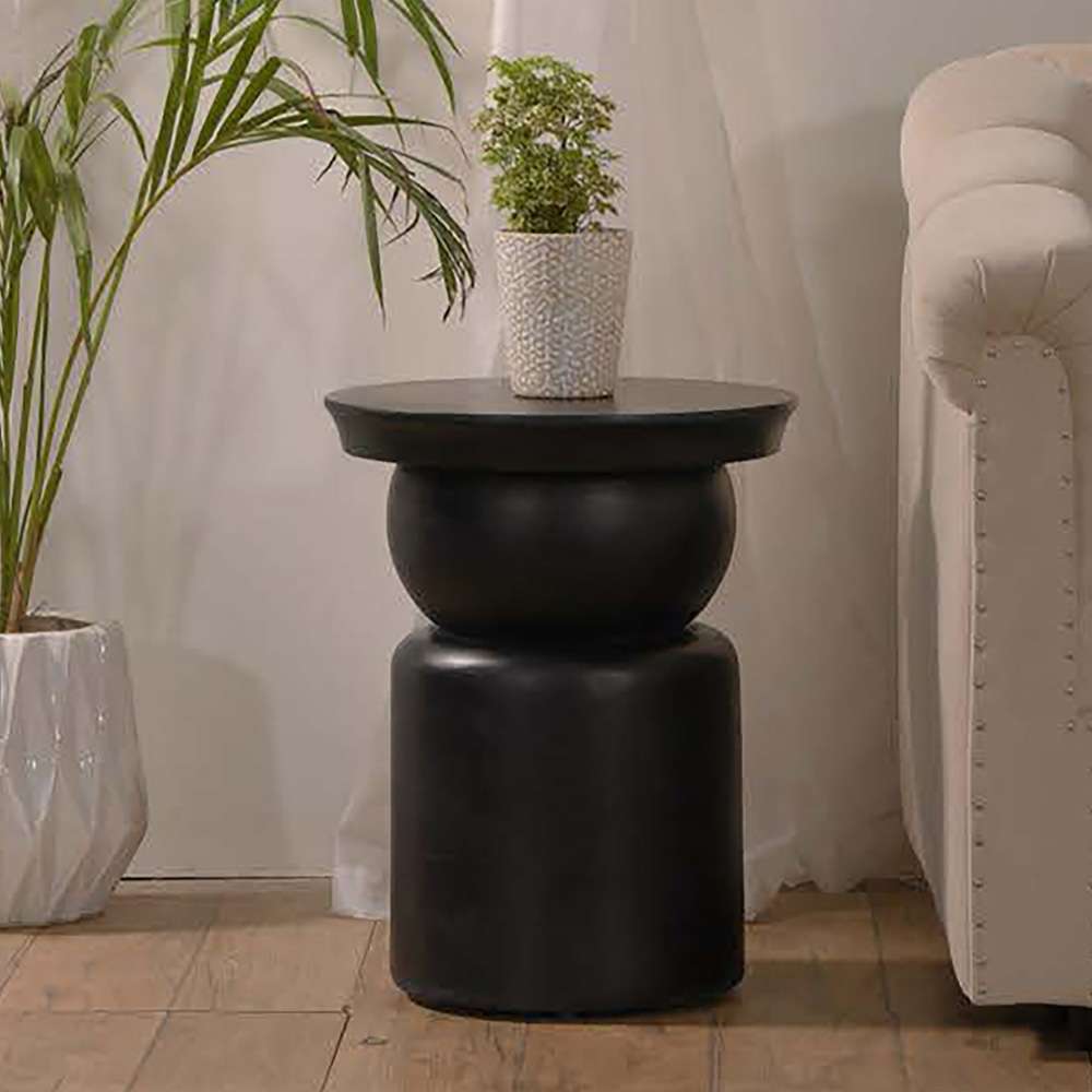 Primo International - Natoli Brown Wood Round Pedestal Side Table - 59633 veiw 4