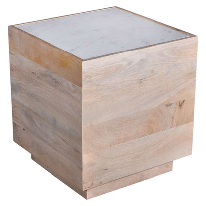 Primo International - Oasis 20 in. Wood and Marble Side Table - 59593 veiw 1