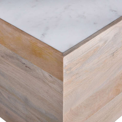 Primo International - Oasis 20 in. Wood and Marble Side Table - 59593 veiw 3