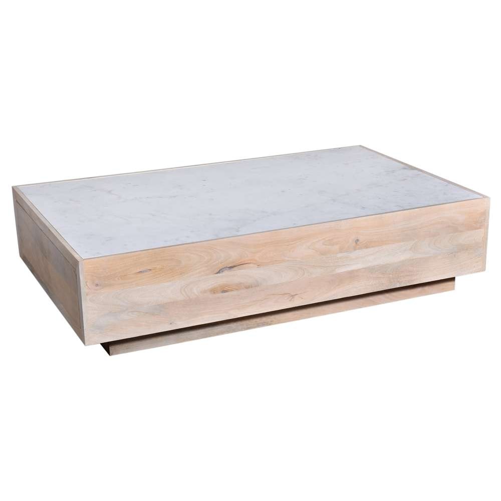 Primo International - Oasis 59 in.  Wood and Marble Storage Coffee Table - 59597 veiw 1