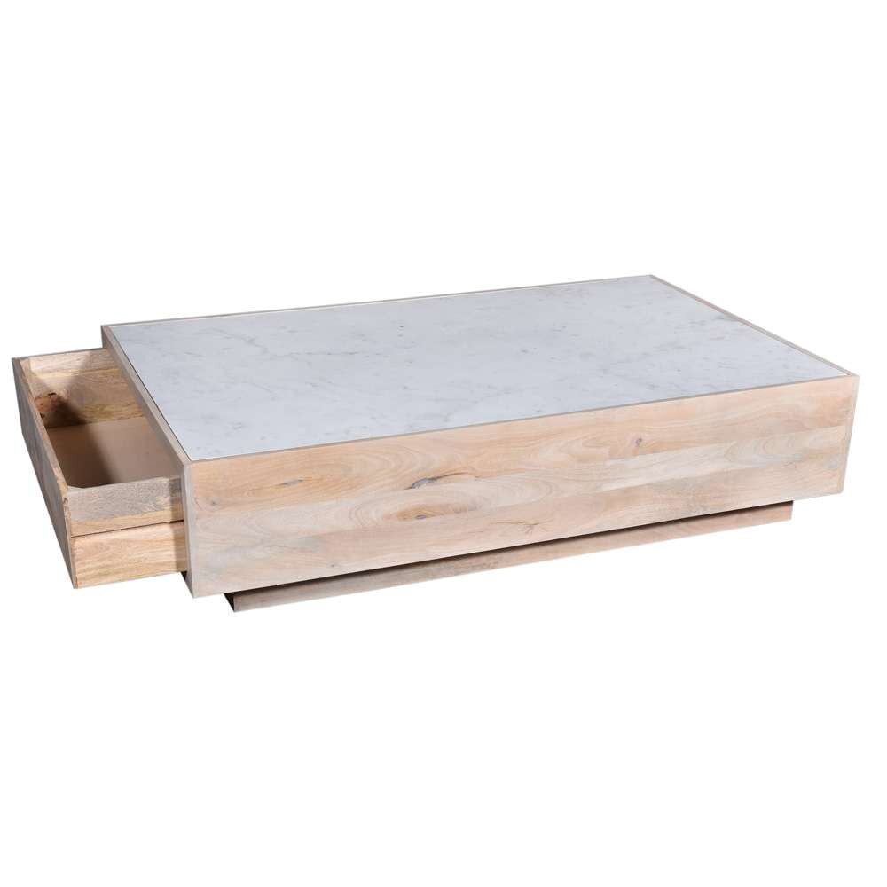 Primo International - Oasis 59 in.  Wood and Marble Storage Coffee Table - 59597 veiw 3