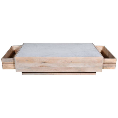 Primo International - Oasis 59 in.  Wood and Marble Storage Coffee Table - 59597 veiw 4