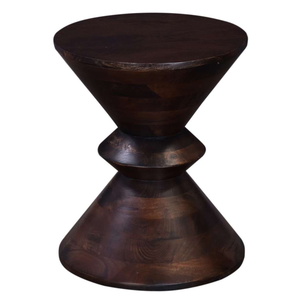 Primo International - Orrick Brown Wood Round Pedestal Side Table - 59638 veiw 2