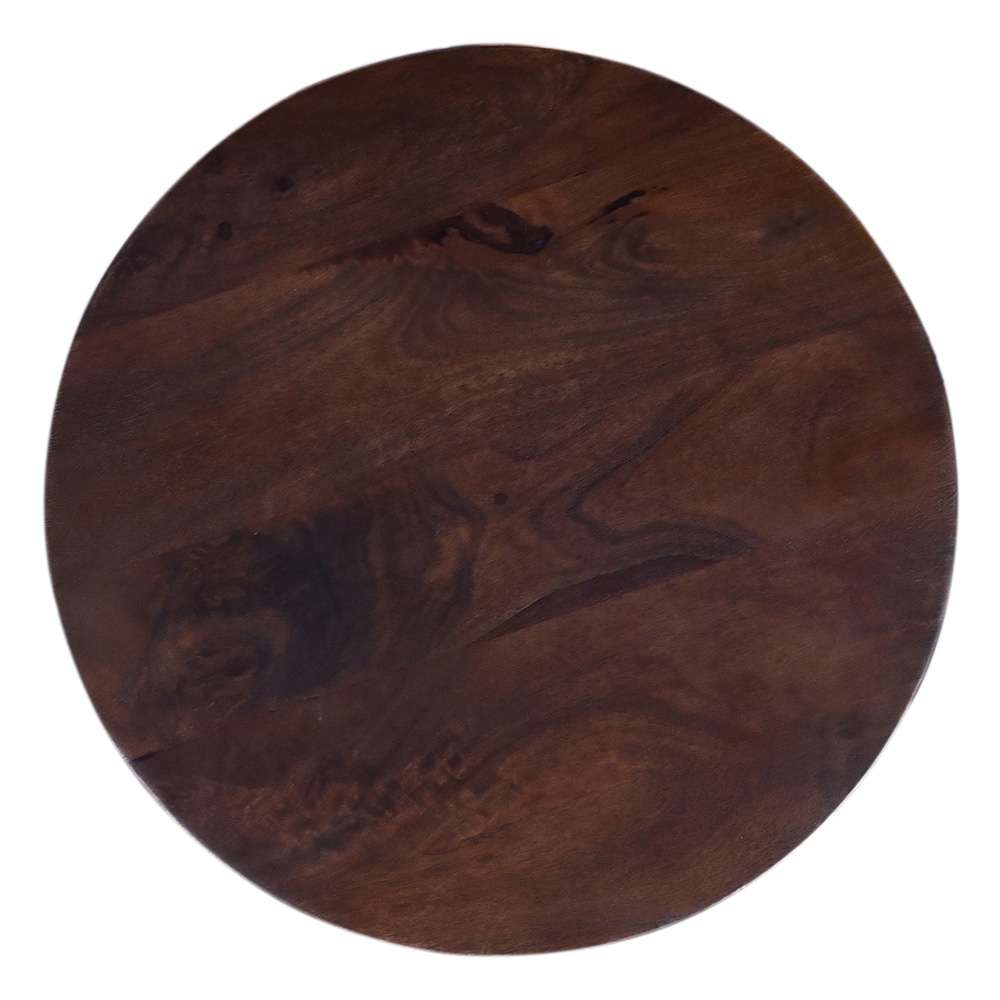 Primo International - Orrick Brown Wood Round Pedestal Side Table - 59638 veiw 4