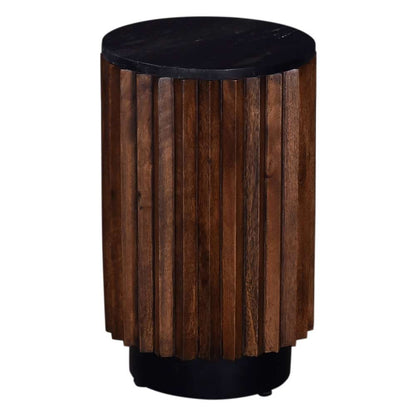 Primo International - Pierre 12 in. Black Marble Wood Side Table - 59526 veiw 1