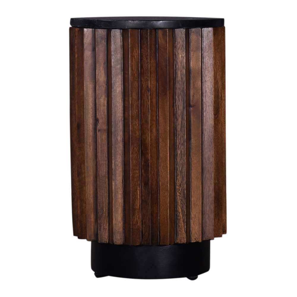 Primo International - Pierre 12 in. Black Marble Wood Side Table - 59526 veiw 2