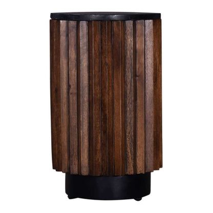 Primo International - Pierre 12 in. Black Marble Wood Side Table - 59526 veiw 2