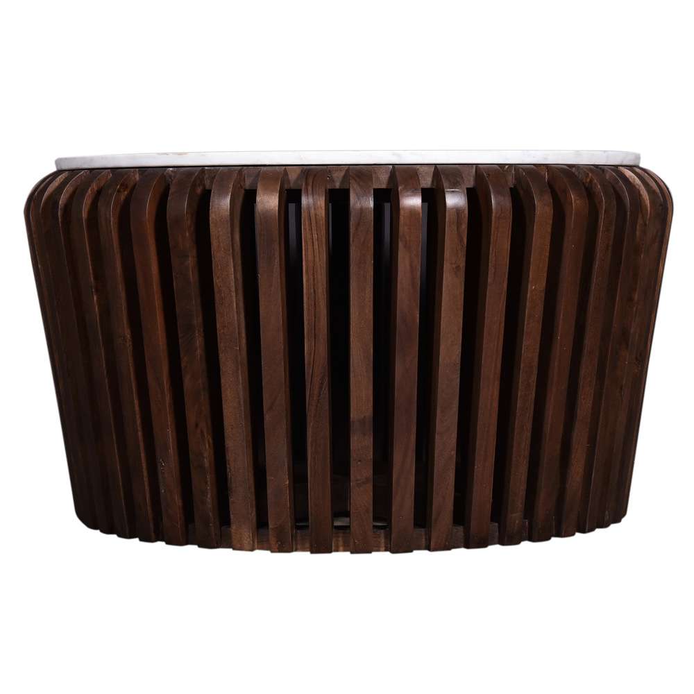 Primo International - Reeves 33 in. Brown Wood and Marble Coffee Table - 57713 veiw 3
