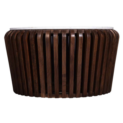 Primo International - Reeves 33 in. Brown Wood and Marble Coffee Table - 57713 veiw 3