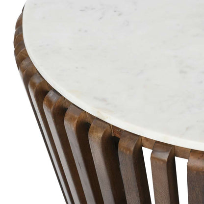 Primo International - Reeves 33 in. Brown Wood and Marble Coffee Table - 57713 veiw 4