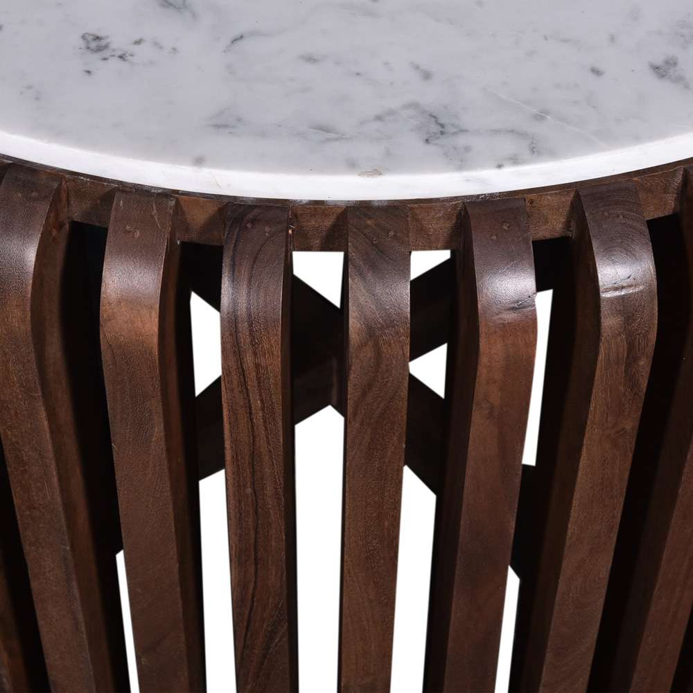 Primo International - Reeves 33 in. Brown Wood and Marble Coffee Table - 57713 veiw 5
