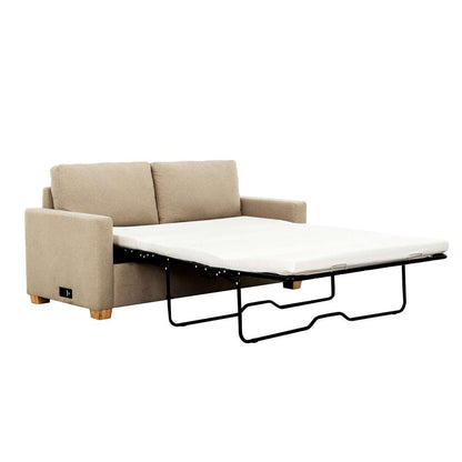 Primo International - Reign Beige 73 in. Convertible Full Sleeper Sofa with USB Port - 60521 veiw 3