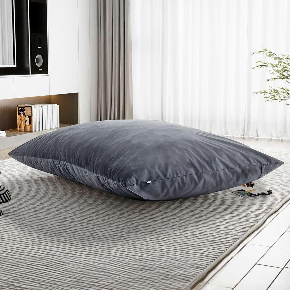 Primo International - Sealy® Ettie Velour Medium Memory Foam Grey Bean Bag - 60546 veiw 3