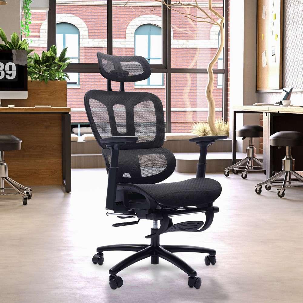 Primo International - Sealy® Huxley Adjustable Ergonomic Black Mesh Office Chair - 63080 veiw 6