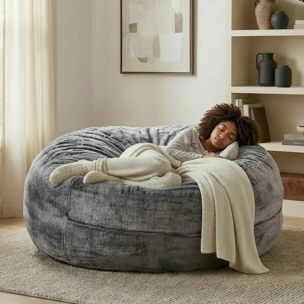 Primo International - Sealy® Bala 5ft Faux Fur Memory Foam Bean Bag - 59939 view 6
