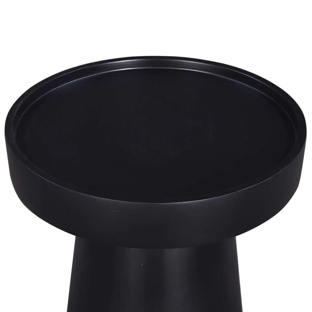 Primo International - Zinnia 16 in. Black Wood Pedestal Side Table - 58575 veiw 4