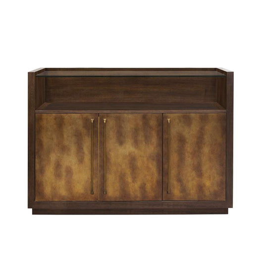 Pulaski - 3 Door Bar Cabinet with Glass Shelves - P301508_CLOSEOUT veiw 1