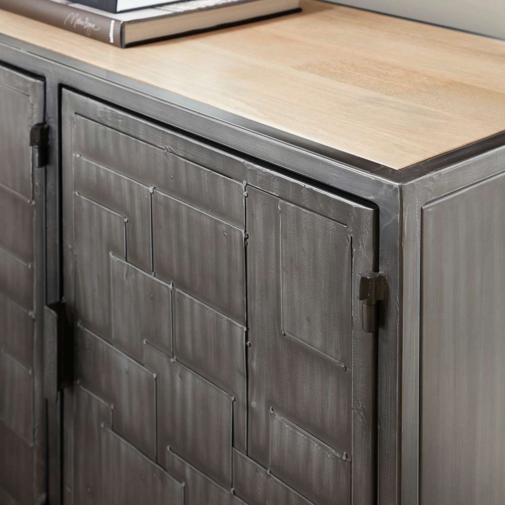 Pulaski 3-Door Metal Sideboard - Thumbnail 5